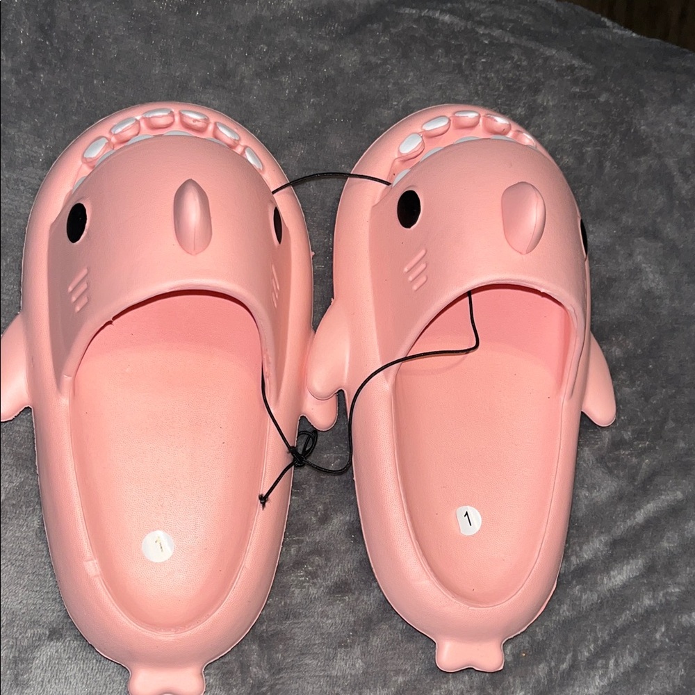 Cute Pink Shark Slippers